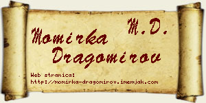 Momirka Dragomirov vizit kartica